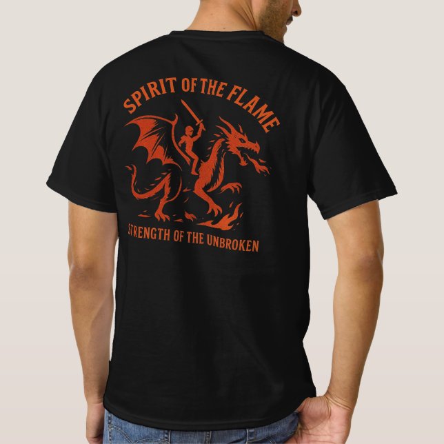 Spirit of the Flame Dragon Rider T-Shirt (Back)