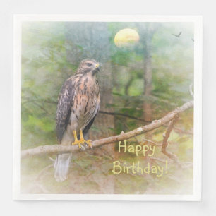 Spirit of the Hawk Birthday Napkin