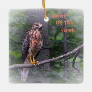 Spirit Of The Hawk Ceramic Ornament