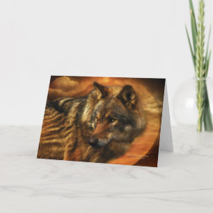 Spirit Of The Moon Wolf ArtCard Card