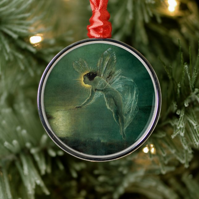 Spirit of the Night by Grimshaw, Victorian Fairy Metal Ornament (Tree)