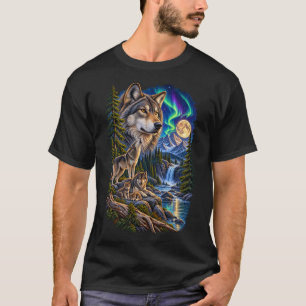 Spirit of the North – Vintage Wolf Family T-Shirt