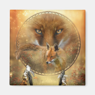 Spirit Of The Red Fox Art Magnet
