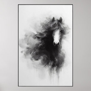 Spirit of the Smoky Stallion Abstract Poster