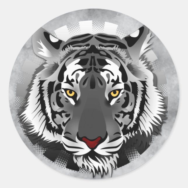 Spirit of the Tiger Classic Round Sticker (Front)