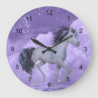 Spirit Of The Unicorn #4 Large Clock