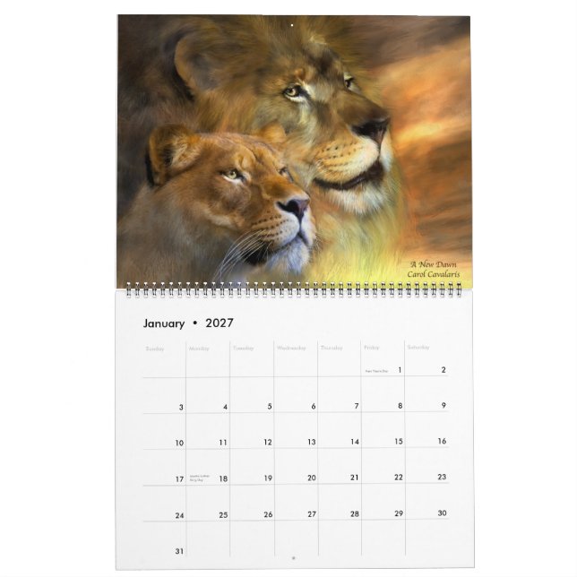 Spirit Of The Wild Lions Art Calendar 2015 (Jan 2027)