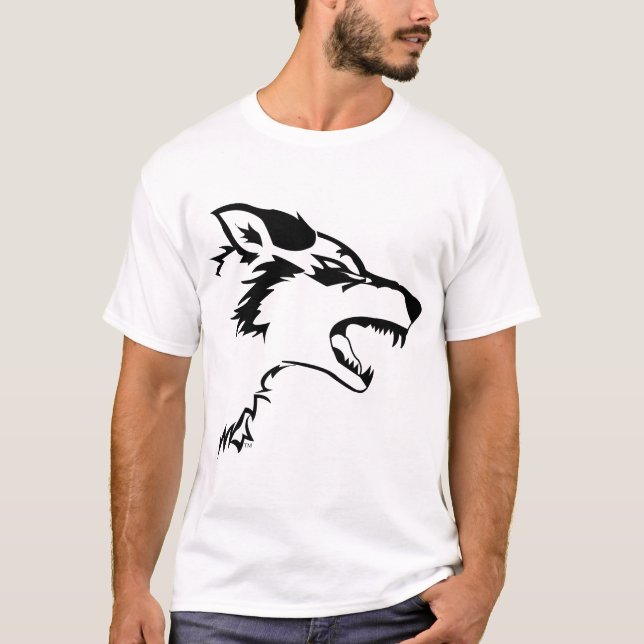 "Spirit of the Wolf" – Bold Artistic Wolf Graphic T-Shirt (Front)