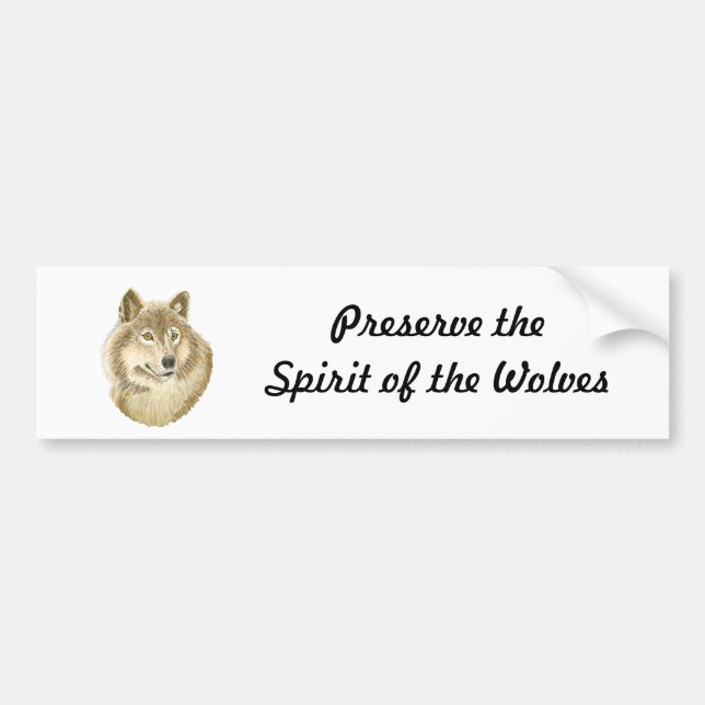 Spirit of the Wolves Bumper Sticker (Front)
