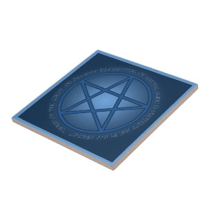 Spirit of Water Pentacle Altar Ceramic Tile