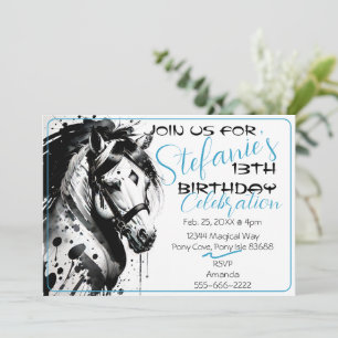 Spirit Pony 10 Birthday Invitation