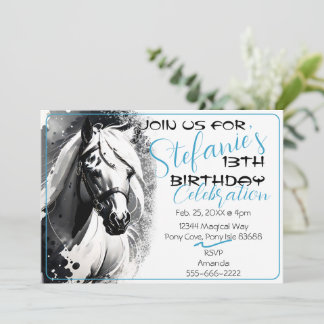 Spirit Pony 20 Birthday Invitation