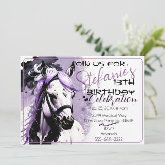 Spirit Pony 26 Birthday Invitation