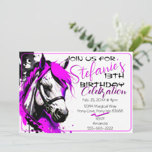 Spirit Pony 30 Birthday Invitation