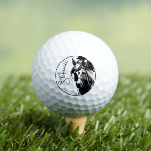 Spirit Pony 3 Black & White Golf Balls
