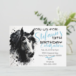 Spirit Pony 4 Birthday Invitation