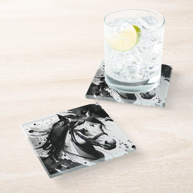Spirit Pony 9 Glass Coaster (Angled)