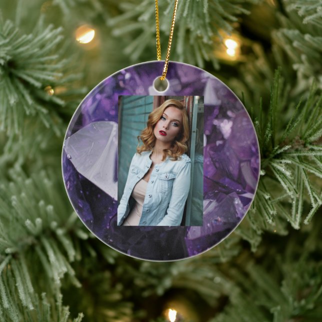 spirit quartz healing holistic purple amethyst ceramic ornament (Tree)