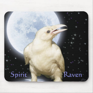 SPIRIT RAVEN Wildlife Fantasy Art Mouse Pad