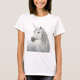 Spirit Unicorn with Flowers in Mane T-Shirt