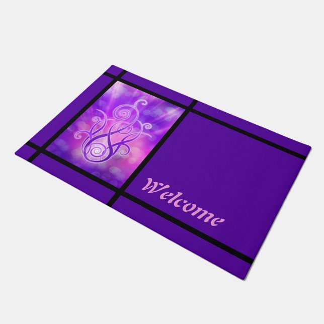 Spirit Violet Flame Design + your ideas Doormat (Angled)
