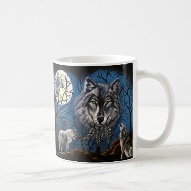 Spirit Wolf Coffee Mug (Right)