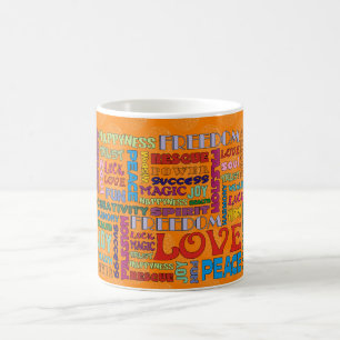 Spirit Words/affirmations flower of life pattern Coffee Mug