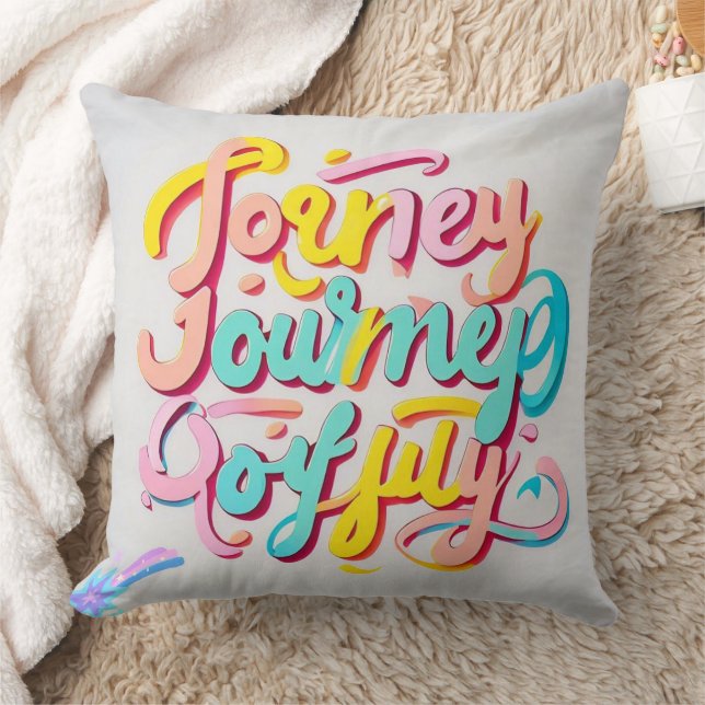 "Spirited Journey Design" Throw Pillow (Blanket)