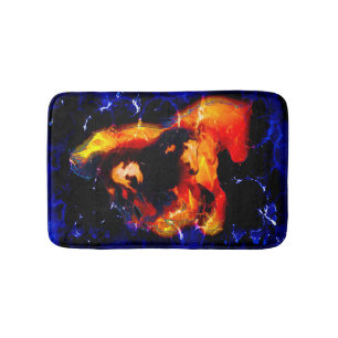 Spirited Pinto and Spirit Flames Equine Theme Bath Mat