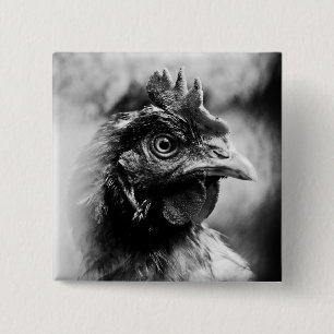 spirits and chickens 2 15 cm square badge