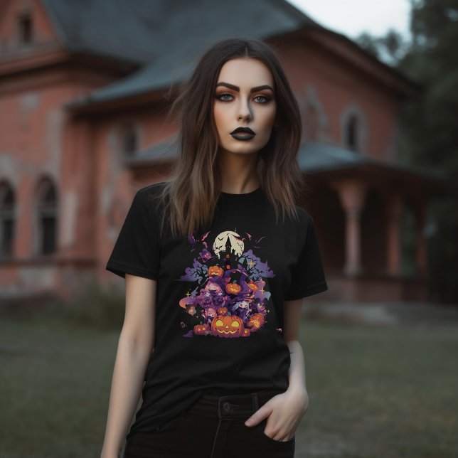 "Spirits of the Night" Halloween Anime T-Shirt (Halloween Anime Shirt
)