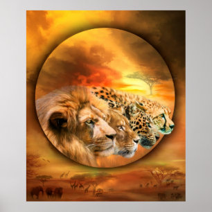 Spirits Of The Savannah Fine Art Poster/Print Poster