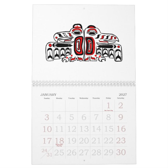 Spirits of the West Coast   2013 Calendar (Jan 2027)