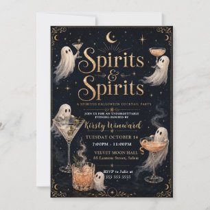 Spirits & Spirits Halloween Cocktail Party Invitation