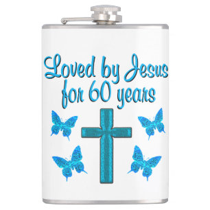 SPIRITUAL 60TH BIRTHDAY HIP FLASK