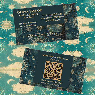 Spiritual and Healing Astrologer Celestial Occult  Business Card