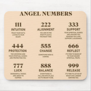 Spiritual Angel Numbers Mouse Pad
