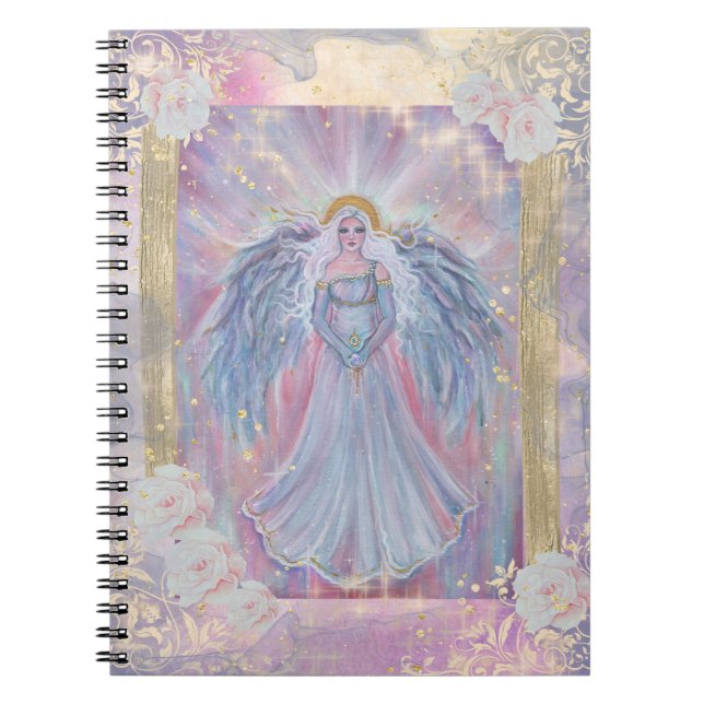 Spiritual angel or light heavenly by Renee Lavoie Notebook (Front)