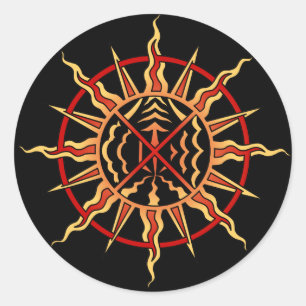 Spiritual Art Stickers First Nations Sun Stickers