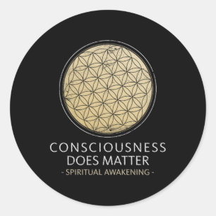 Spiritual Awakening Consciouness Does Problem Yoga Classic Round Sticker