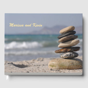 Spiritual Balanced Stones Stack Guest Book
