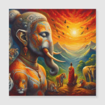 spiritual buddha and elephant