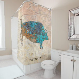 Spiritual Buffalo Image Uinta Basin, Utah Shower Curtain