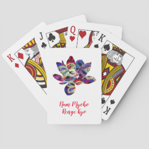 Spiritual Butterflies Flower Nam Myoho Renge Kyo Playing Cards