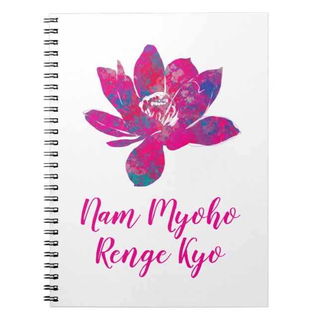 Spiritual Cascade of Colour Lotus Flower Notebook (Front)