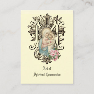 SPIRITUAL COMMUNION HOLY CARD CATHOLIC PRAYER