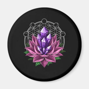 Spiritual Crystals Lotus Magnet