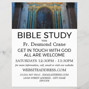 Spiritual Decor, Christian Bible Class Advertising Flyer
