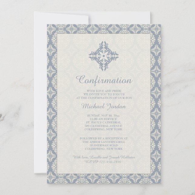 Spiritual Elegance Religious Invitation (Front)