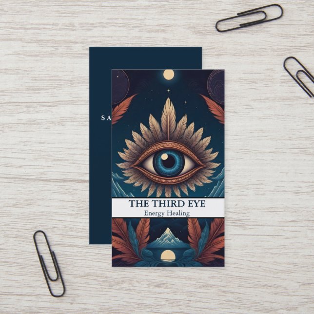 Spiritual Energie Heiler Reiki Business Card (Front/Back In Situ)